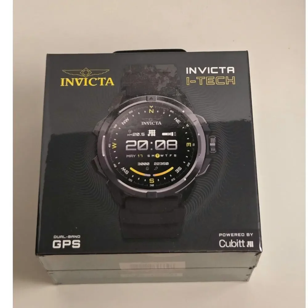 Invicta I Tech ITECH 009 Smartwatch 53mm GPS AMOLED Bluetooth Black New Sealed